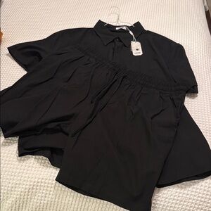 Black Men’s Linen Loungewear Set